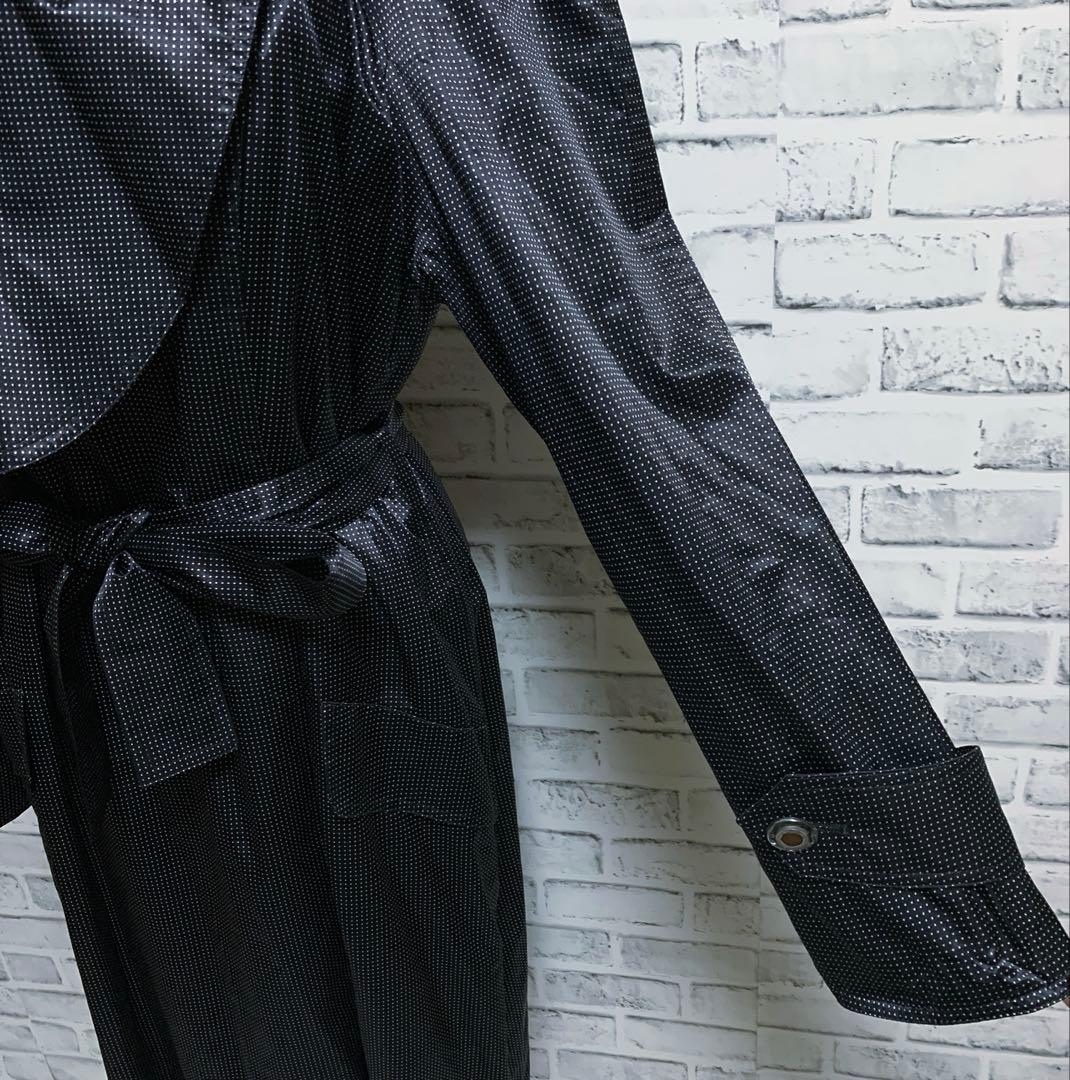 【JEAN-LOUIS SCHERRER】シルク　ドット柄　ロングコート
