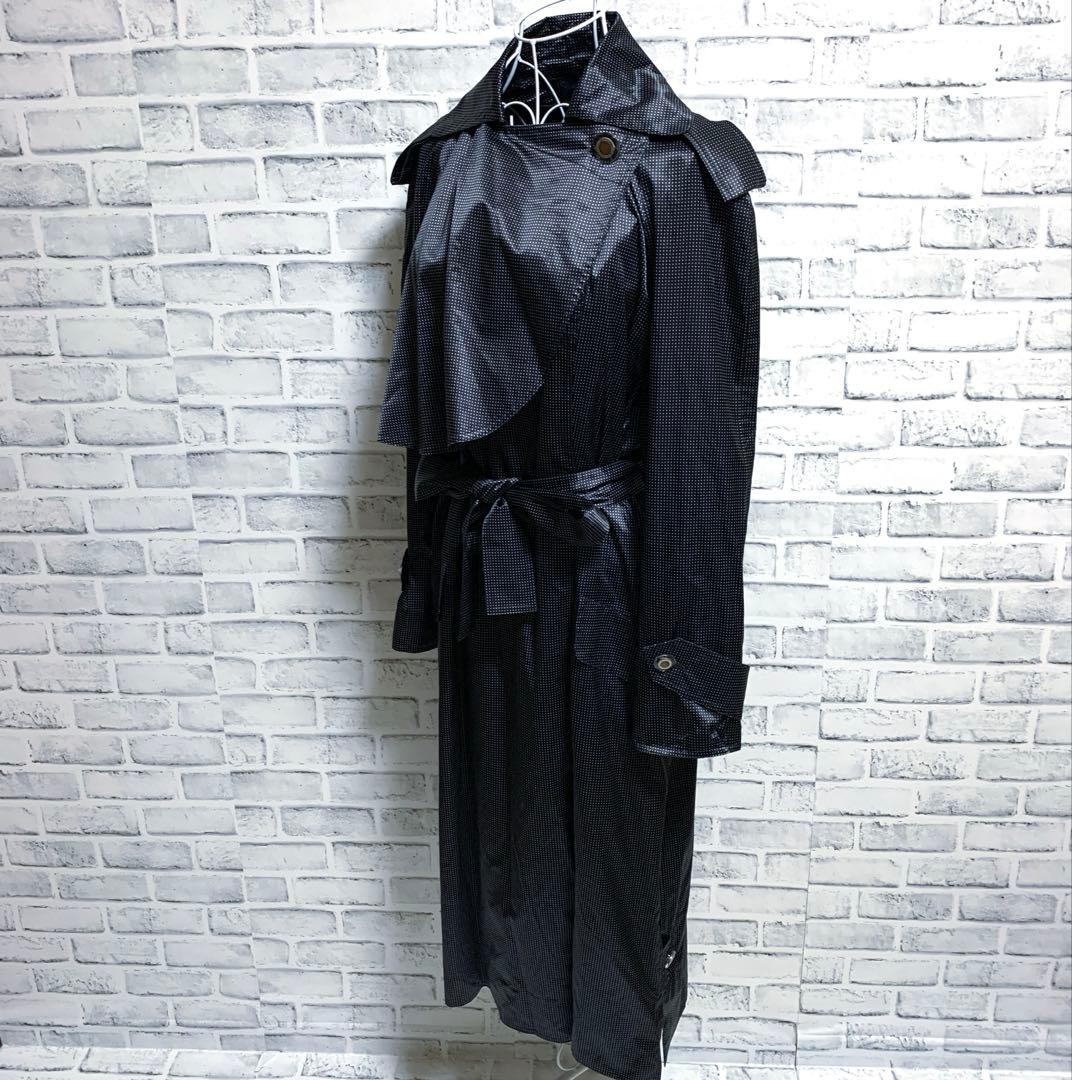 【JEAN-LOUIS SCHERRER】シルク　ドット柄　ロングコート