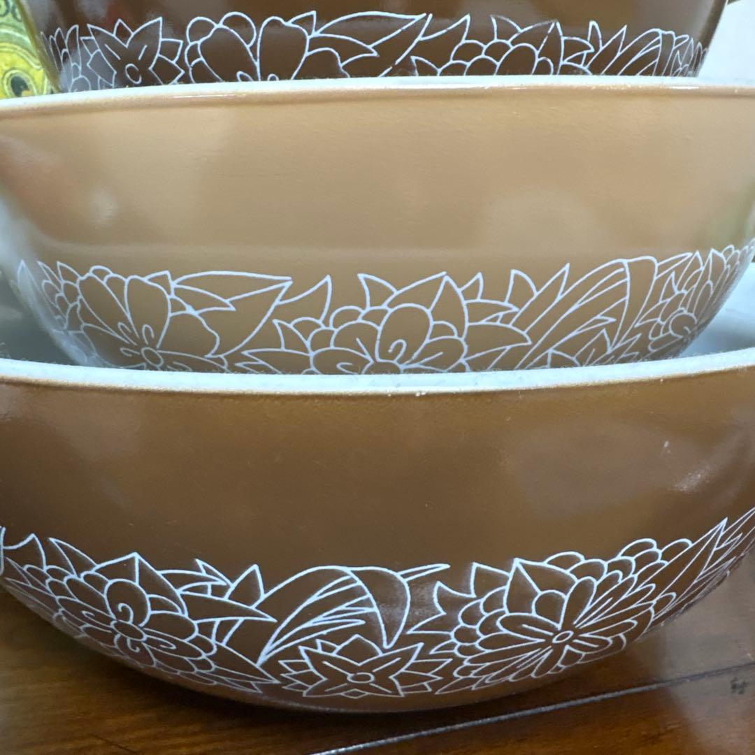 【4点セット】パイレックス Woodland シンデレラボウル