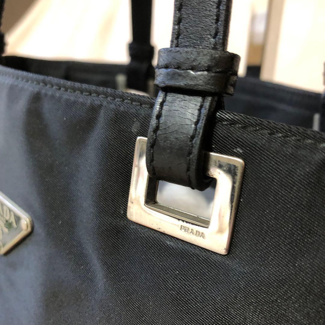 ★Taka★美品♡ プラダ　トートバッグ　ハンドバッグ　三角プレート