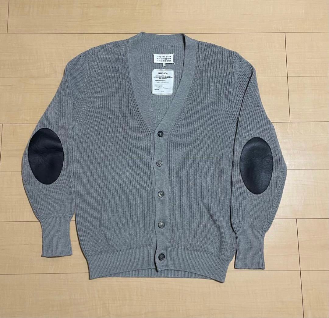 メゾンマルジェラ　エルボーパッチ　カーディガン　maison margiela