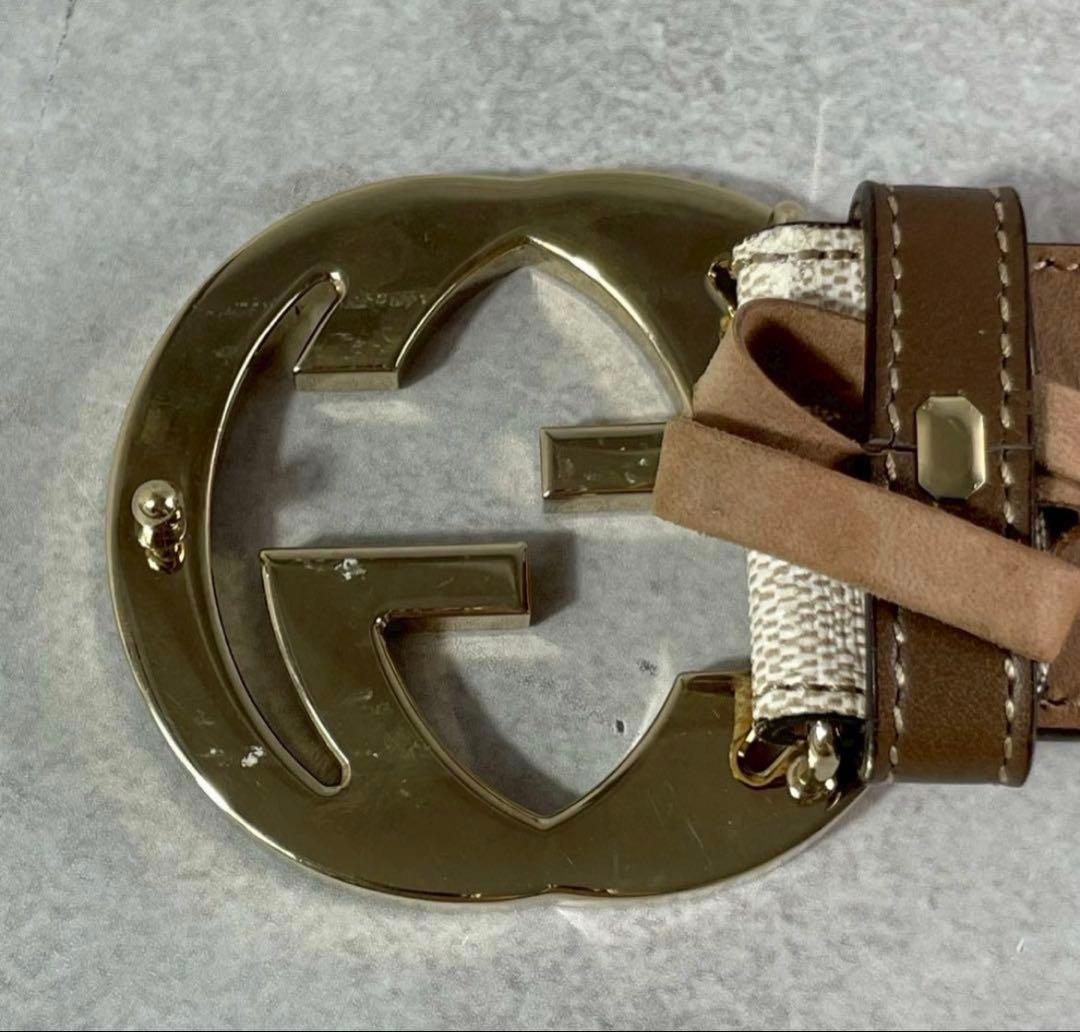 GUCCI ベルト GGスプリーム インターロッキング デカロゴ