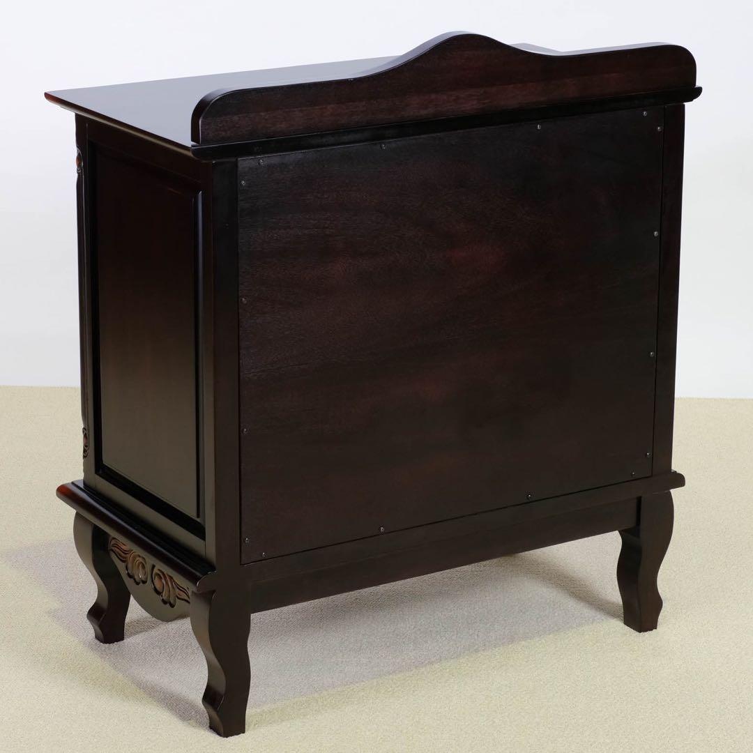 K 新品 アンティーク調 キャビネット 75 飾り棚 リビング収納 サイドボード