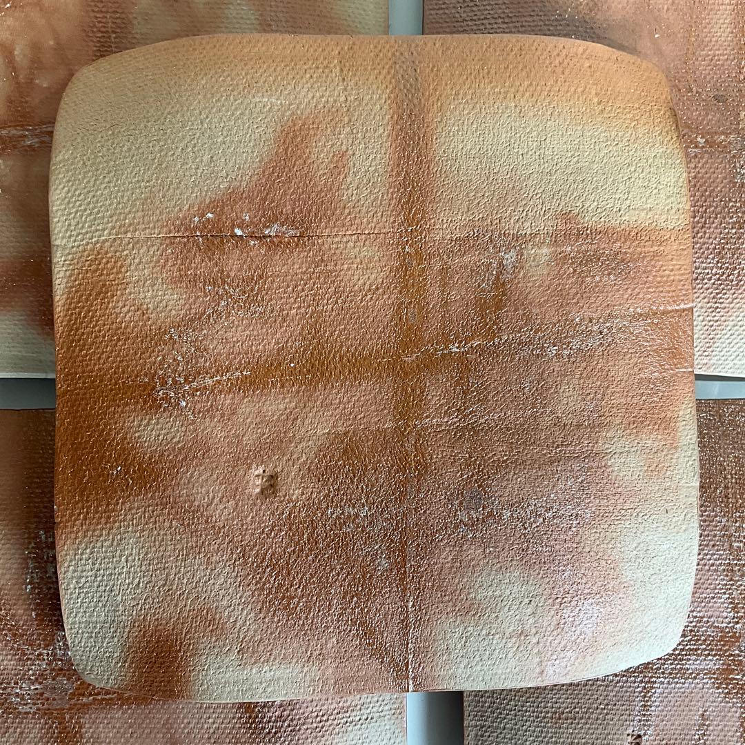 備前焼　人間国宝藤原雄先生監修南燦窯作　備前緋襷四方板皿