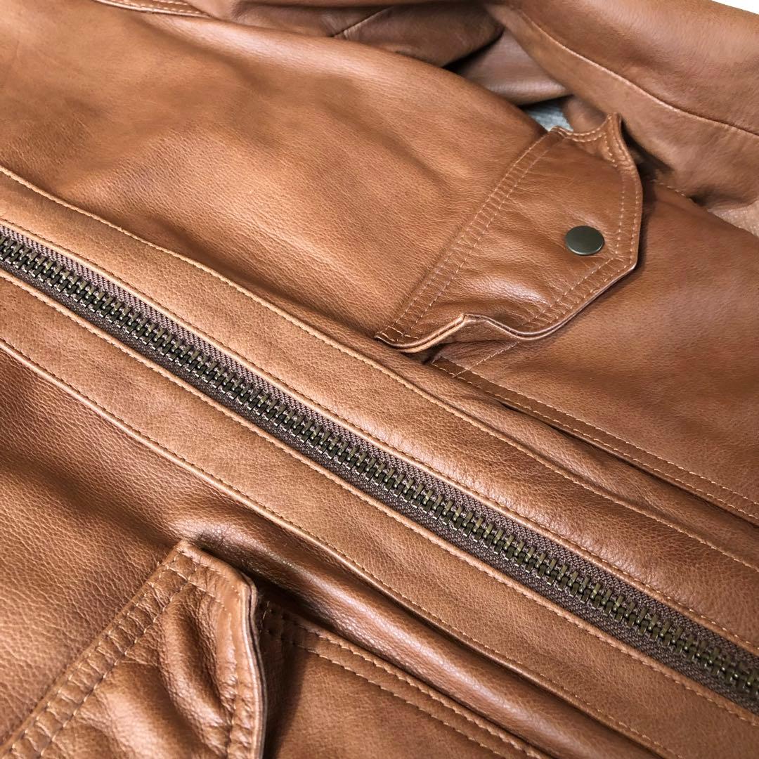 iNCERTUS UNITED ARROWS 牛革 レザージャケット ブルゾン