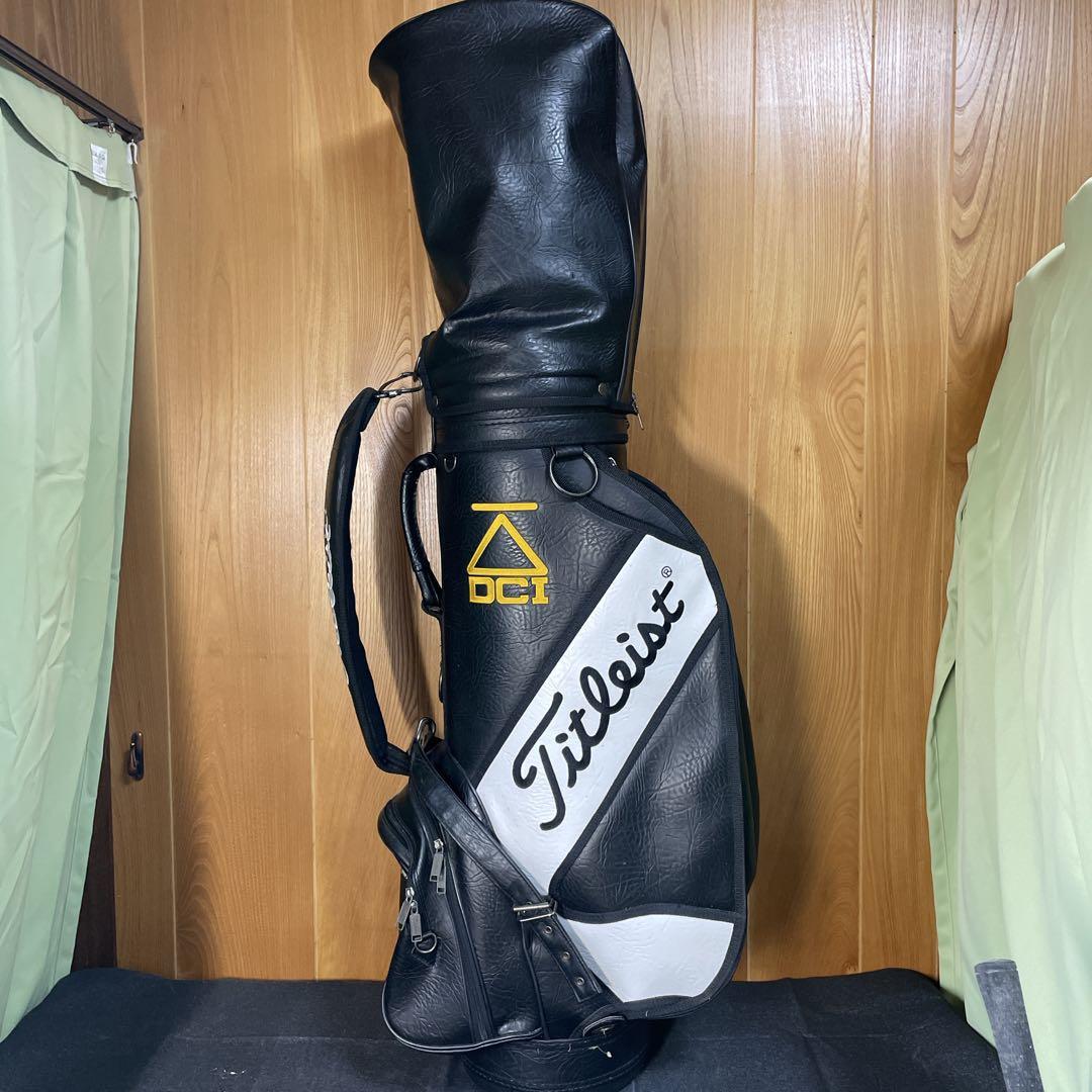 タイトリスト DCI キャディバッグ　合皮　ブラック&ホワイト　ゴルフバッグ
