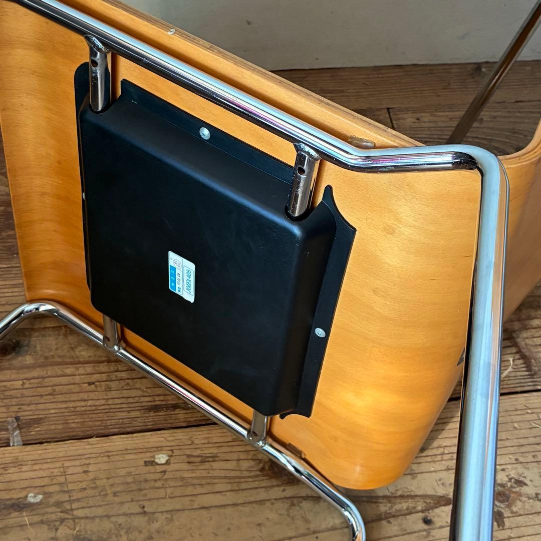 2脚セット ヴィンテージ プライウッド スタッキングチェア ②