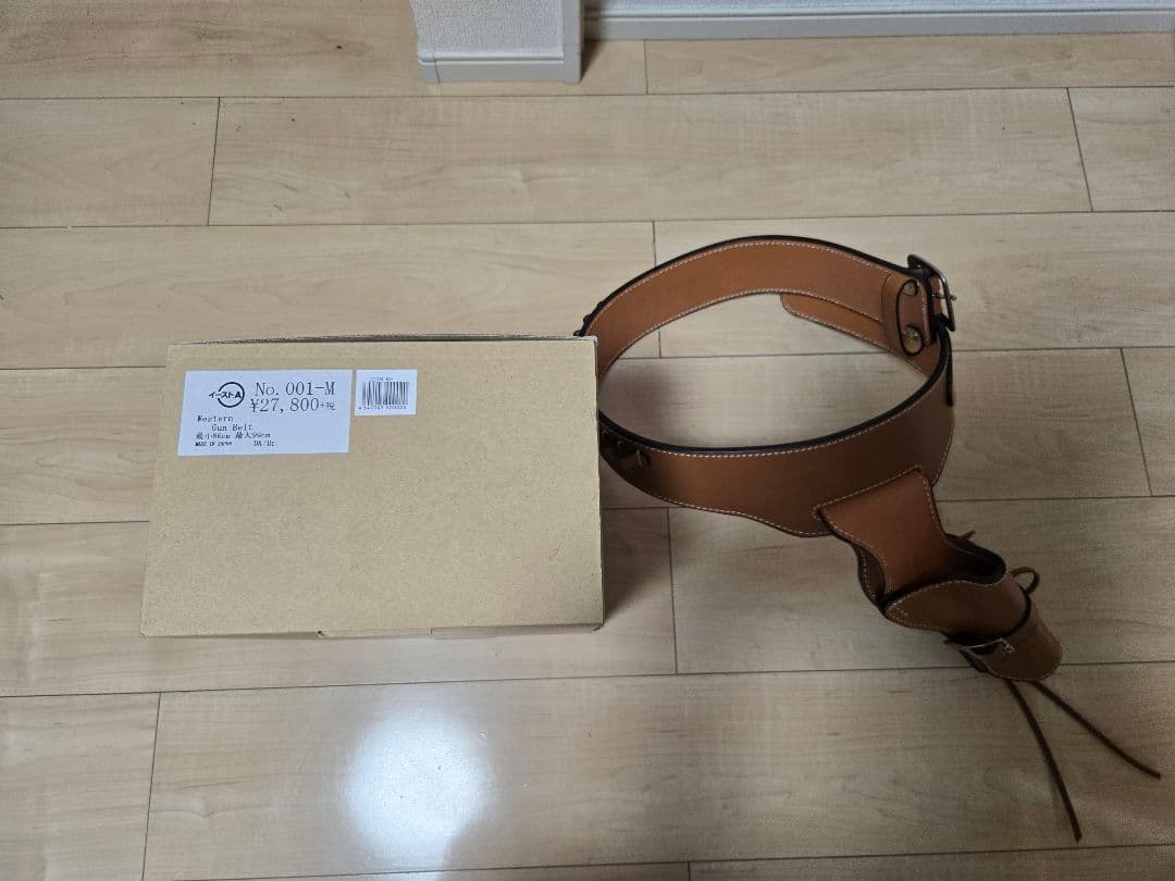 East.A ウエスタンガンベルト 牛革製 ブラウン Mサイズ No.001-M