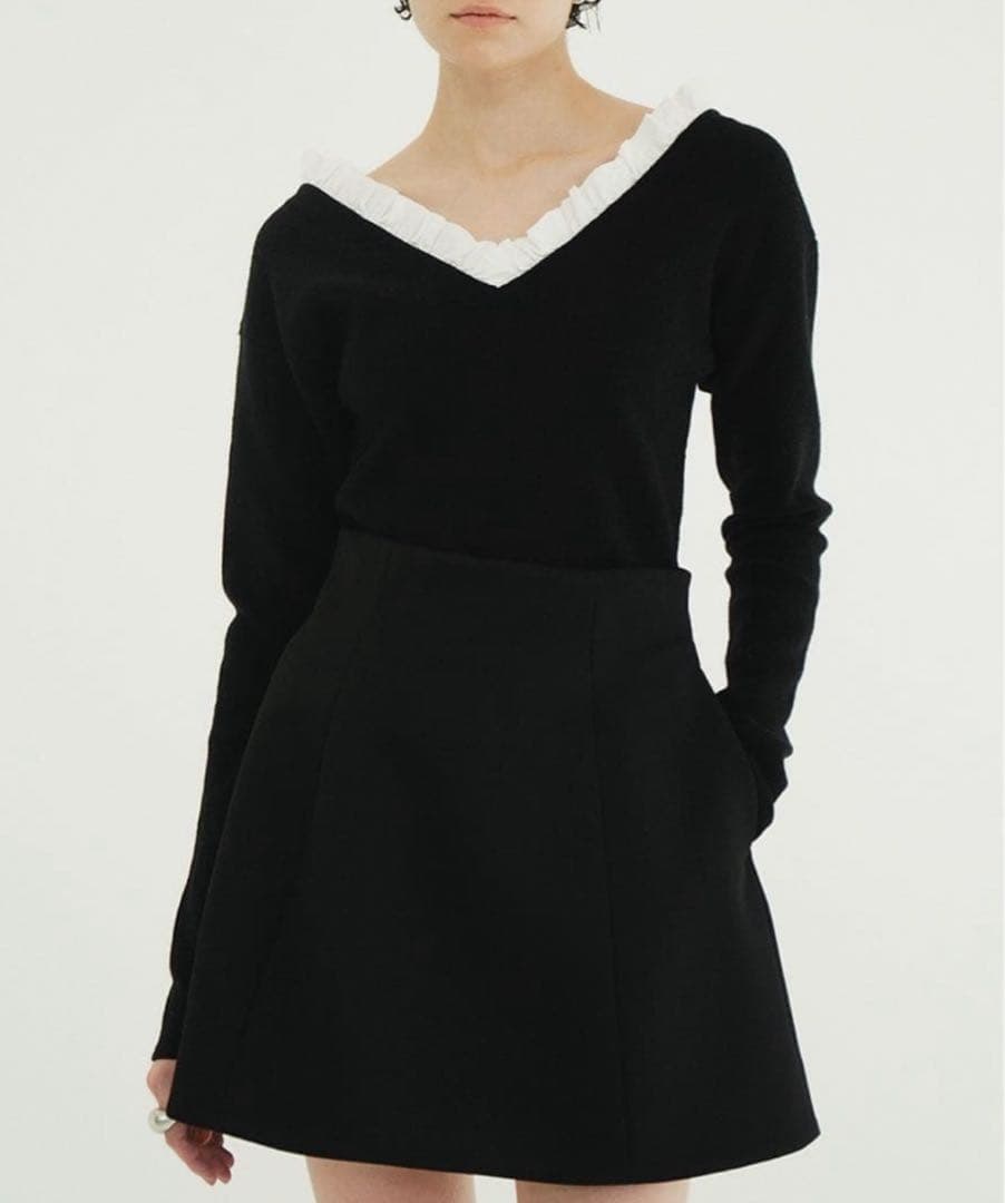 p*i様 CLANE FRILL V NECK KNIT TOPS