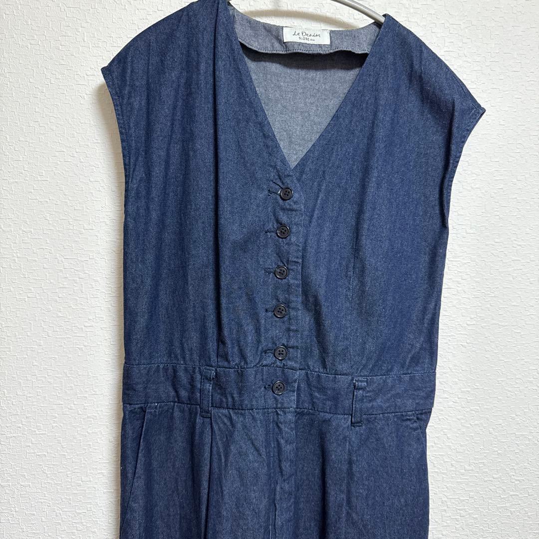 新品未使用【IENA】 LE DENIM Vネックオールインワン38