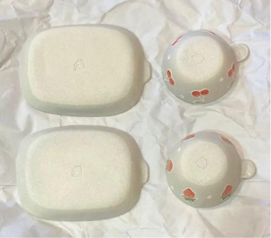 中村佳菜子さん　いちご、さくらんぼ柄⭐︎* 器４点セット♡