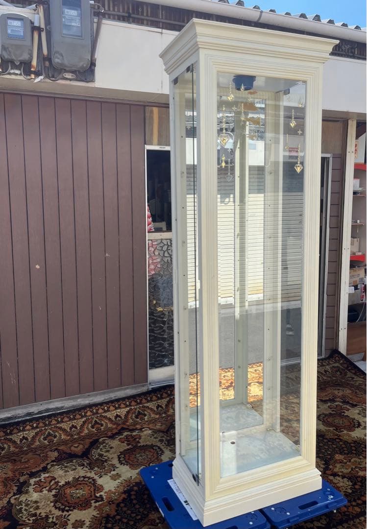 引き取り限定 姫系 キュリオケース ガラス 飾り棚 インテリア 白家具 ロココ調