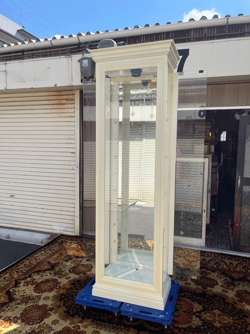 引き取り限定 姫系 キュリオケース ガラス 飾り棚 インテリア 白家具 ロココ調