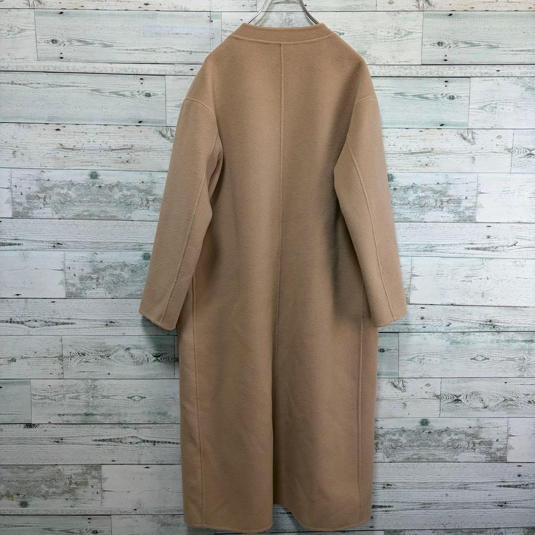 ☆21年モデル☆Spick&Span ウールVネックカラーリバーコート　キャメル