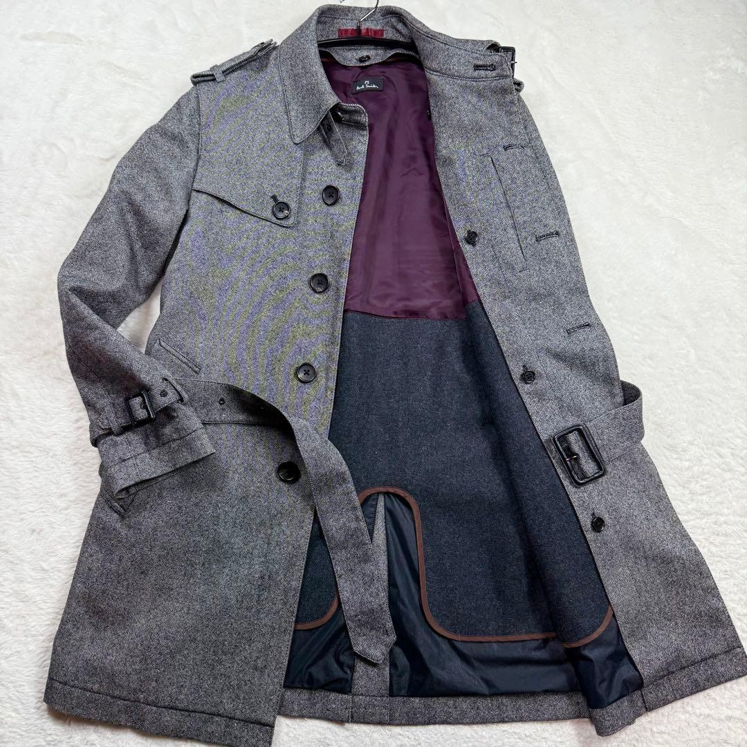 美品✨ポールスミス カシミヤライナー付き 2way ツイード トレンチコート