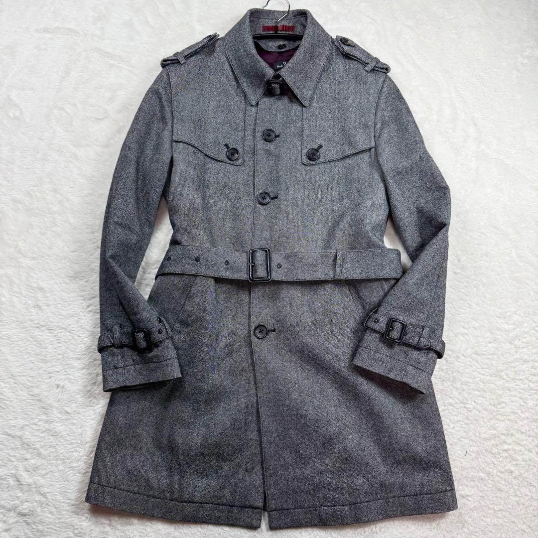 美品✨ポールスミス カシミヤライナー付き 2way ツイード トレンチコート