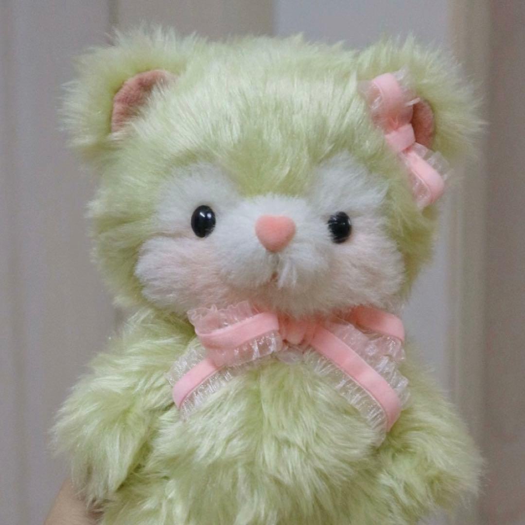 モコモコメロンベア テディベア 海外作家様 ハンドメイド ぬいぐるみ