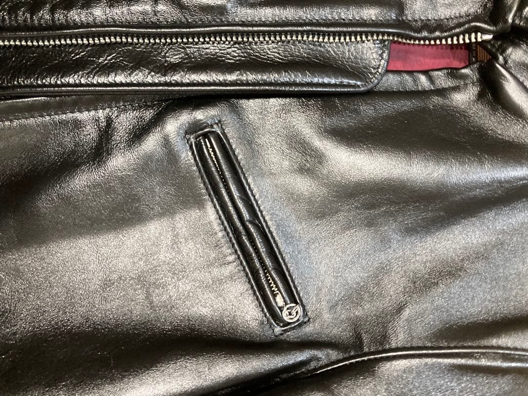 Schott 641XXH 馬革シングルライダース サイズ36 ブラック