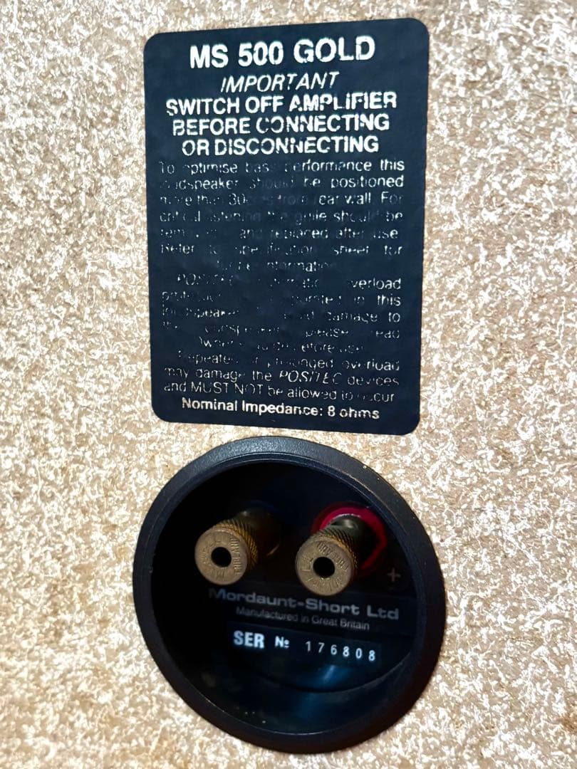 【動作確認済】Mordaunt Short スピーカー MS500 GOLD