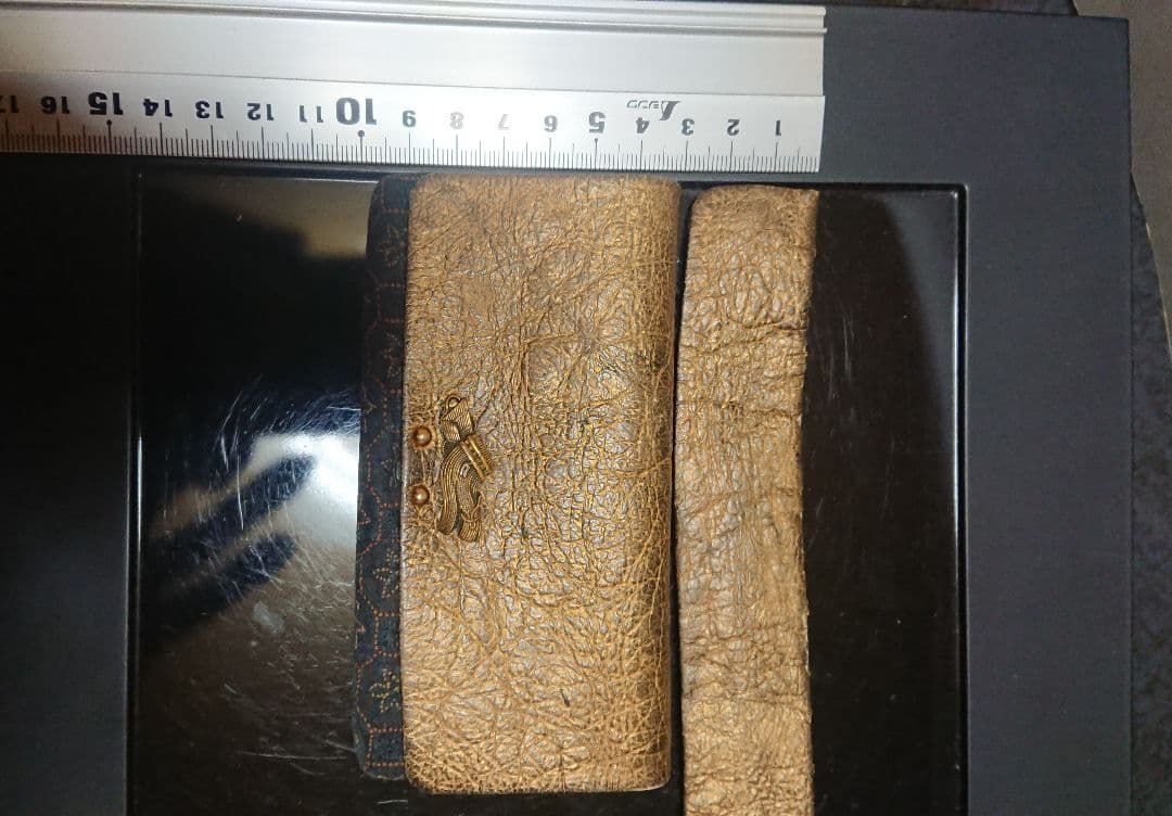 逸品 江戸後期 金唐革 煙草入れ 叺 掲げ物 工芸品 煙管入れ