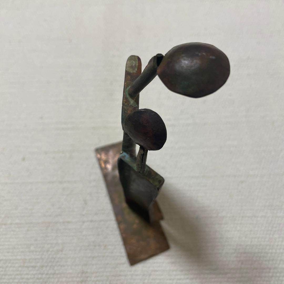 ハンドメイド　鍛金　金工　銅　人間　恋人　夫婦　男女　オブジェ　置物