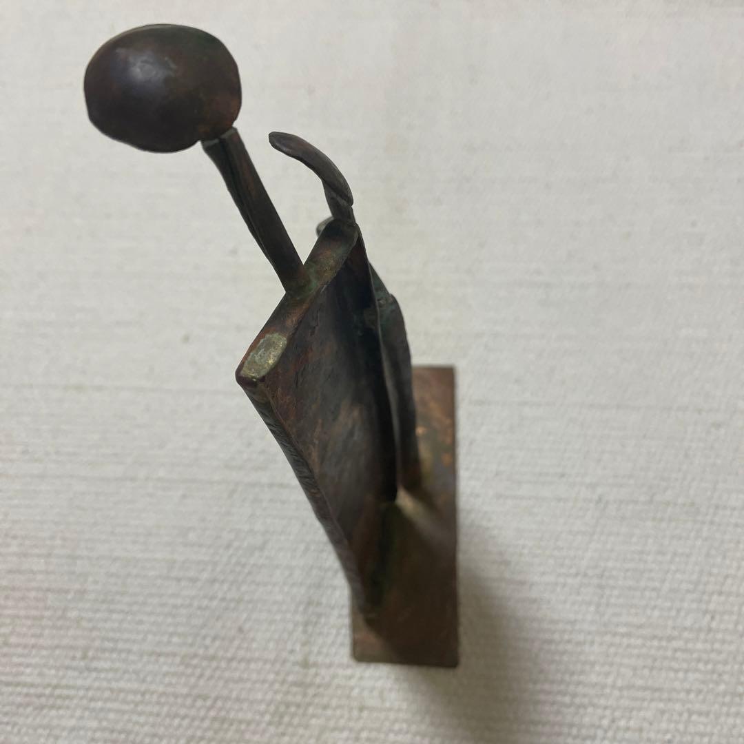 ハンドメイド　鍛金　金工　銅　人間　恋人　夫婦　男女　オブジェ　置物