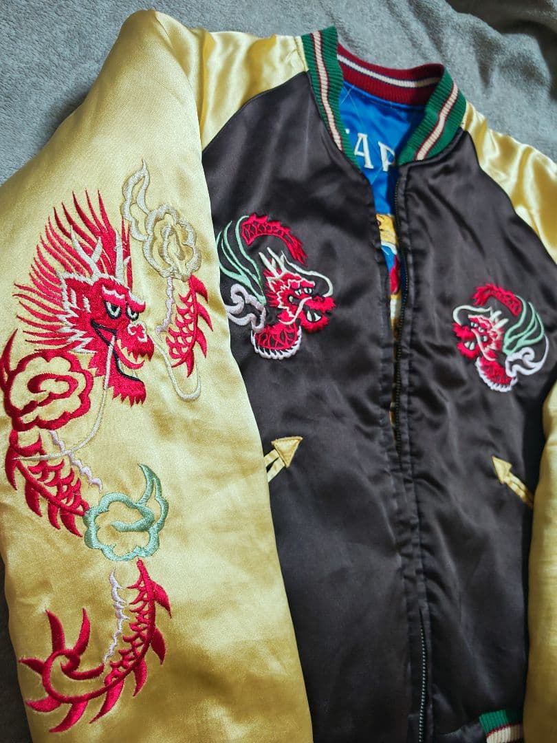 テーラー東洋 ２面用 虎龍鷲 日本限定 スカジャン 竹 サテン vintage