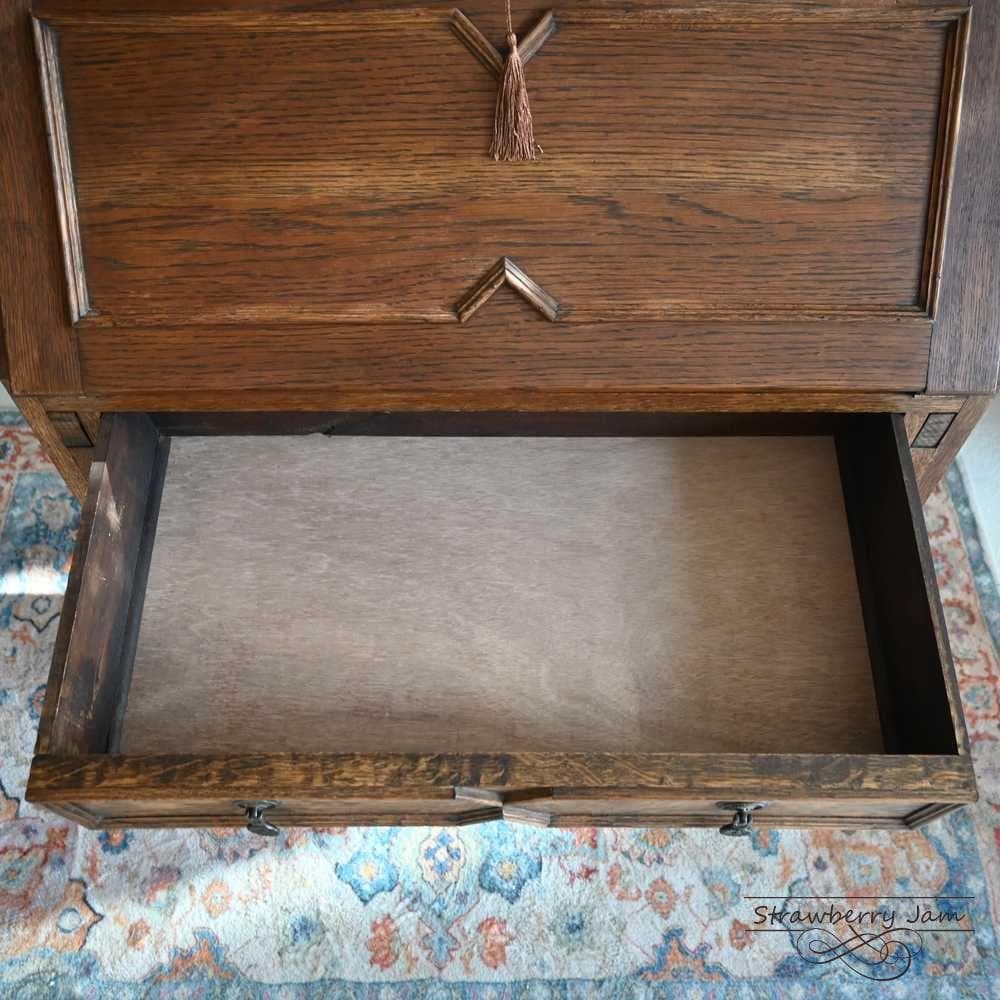 L3710-24 英国アンティーク オーク ライティングビューロ デスク 勉強机