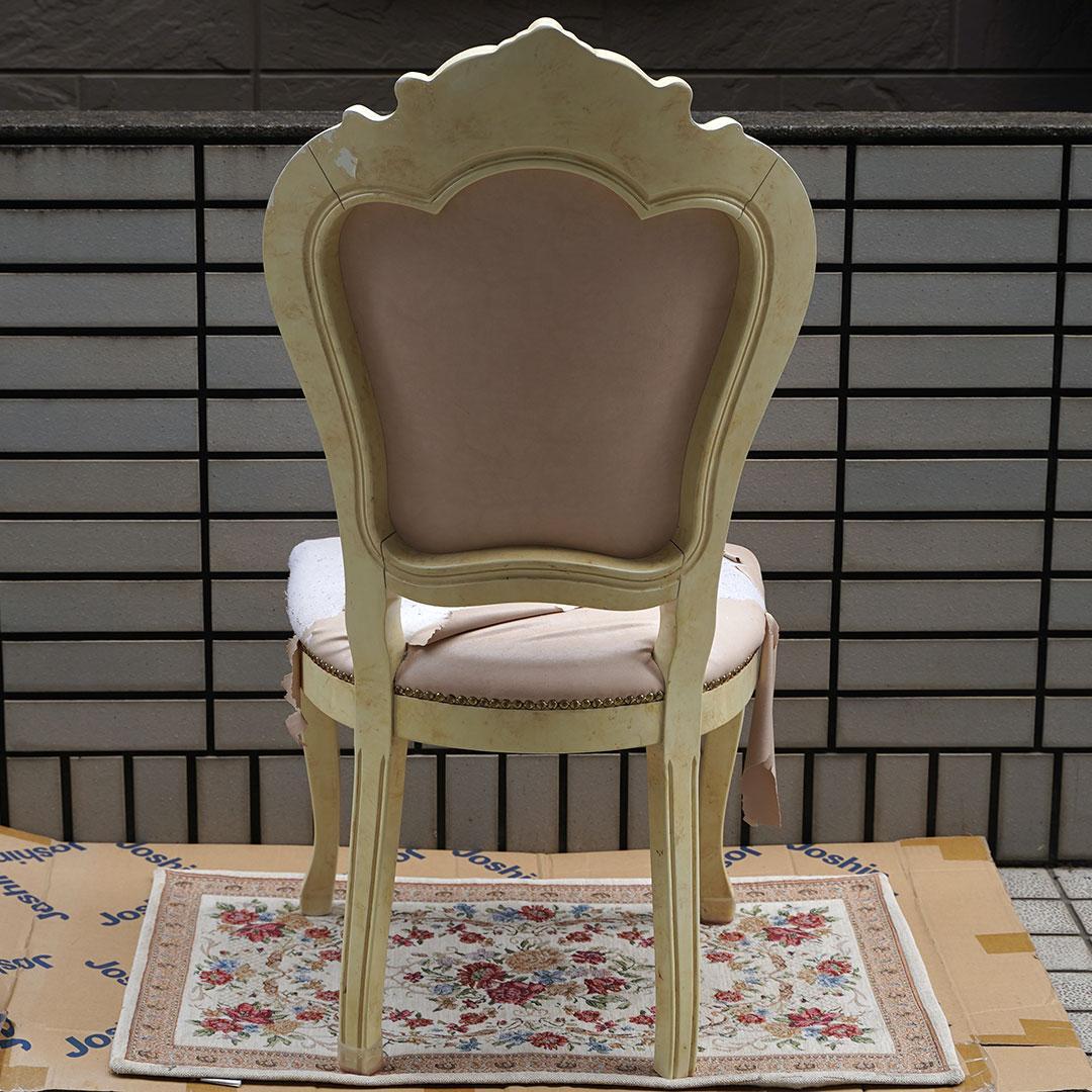 引き取り限定☆サルタレッリヴェルサイユ　ダイニングチェア　合皮レザー　イタリア2