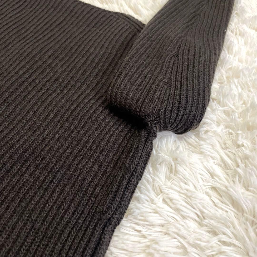 PRADA カシミヤ混 Vネック リブニット セーター ブラウン サイズ40