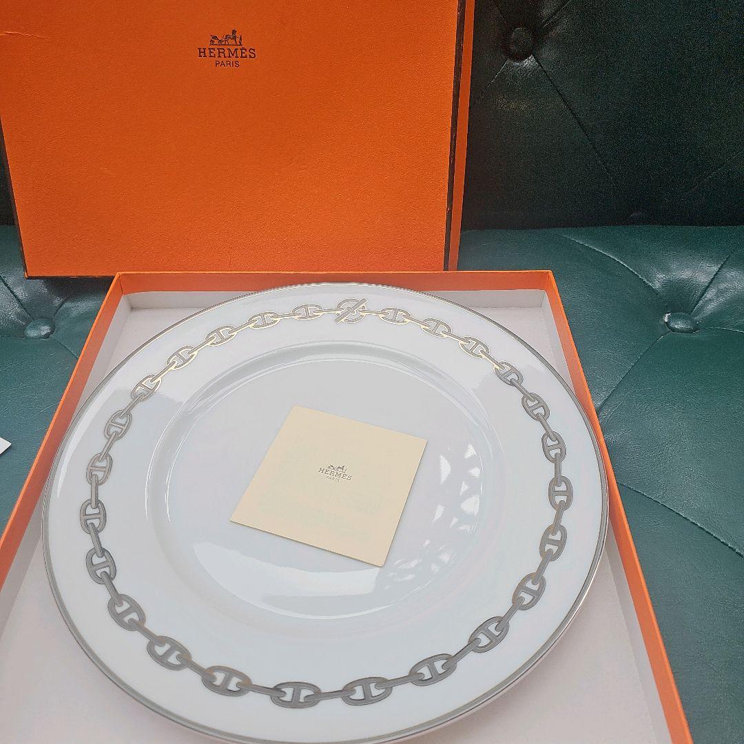 美品✨箱付き✨HERMES　シェーヌダンクル　チェーン柄　27cm　大皿