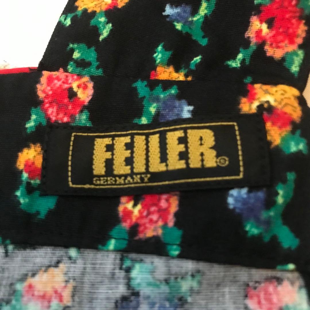 【新品未使用品】★Feiler フェイラー　レア物　★総花柄　黒