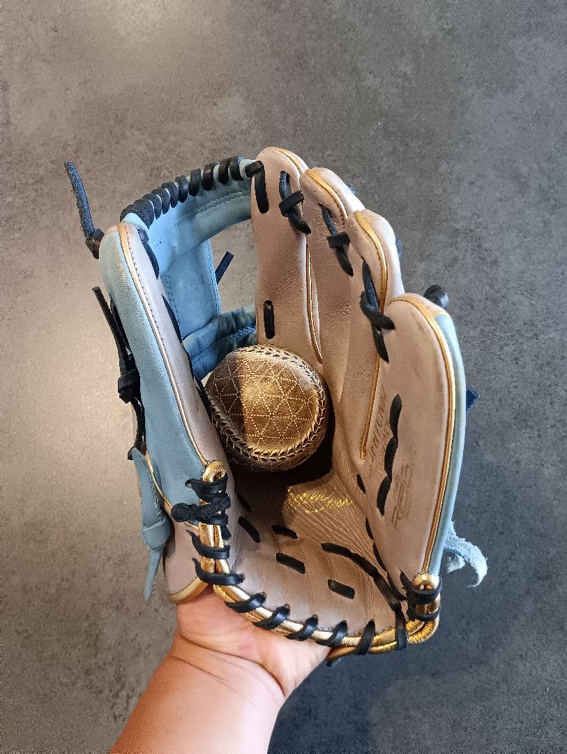 Ｊ*様 Rawlings　ロ－リングス 軟式グローブ ベージュ/青