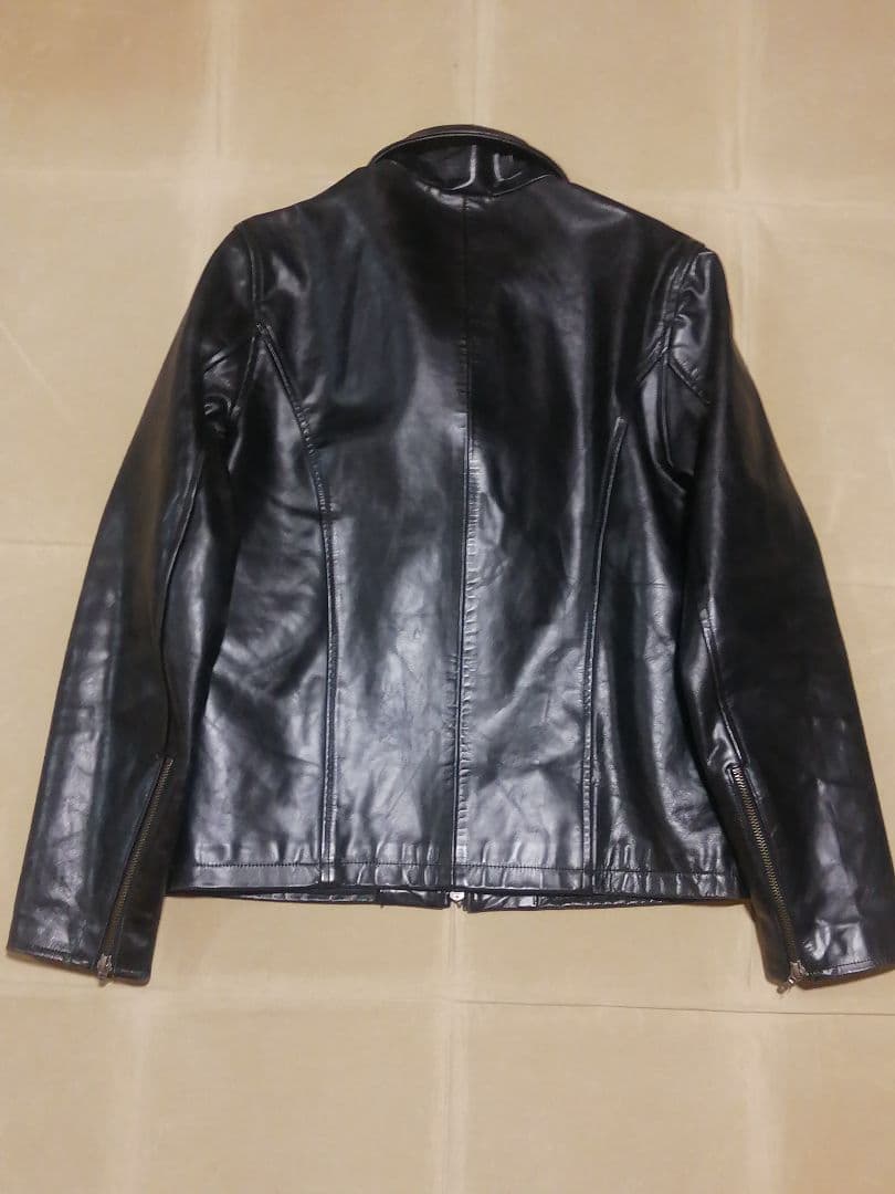 美品 SCHAFFEN Lサイズ 馬革 シングルライダース 襟付き