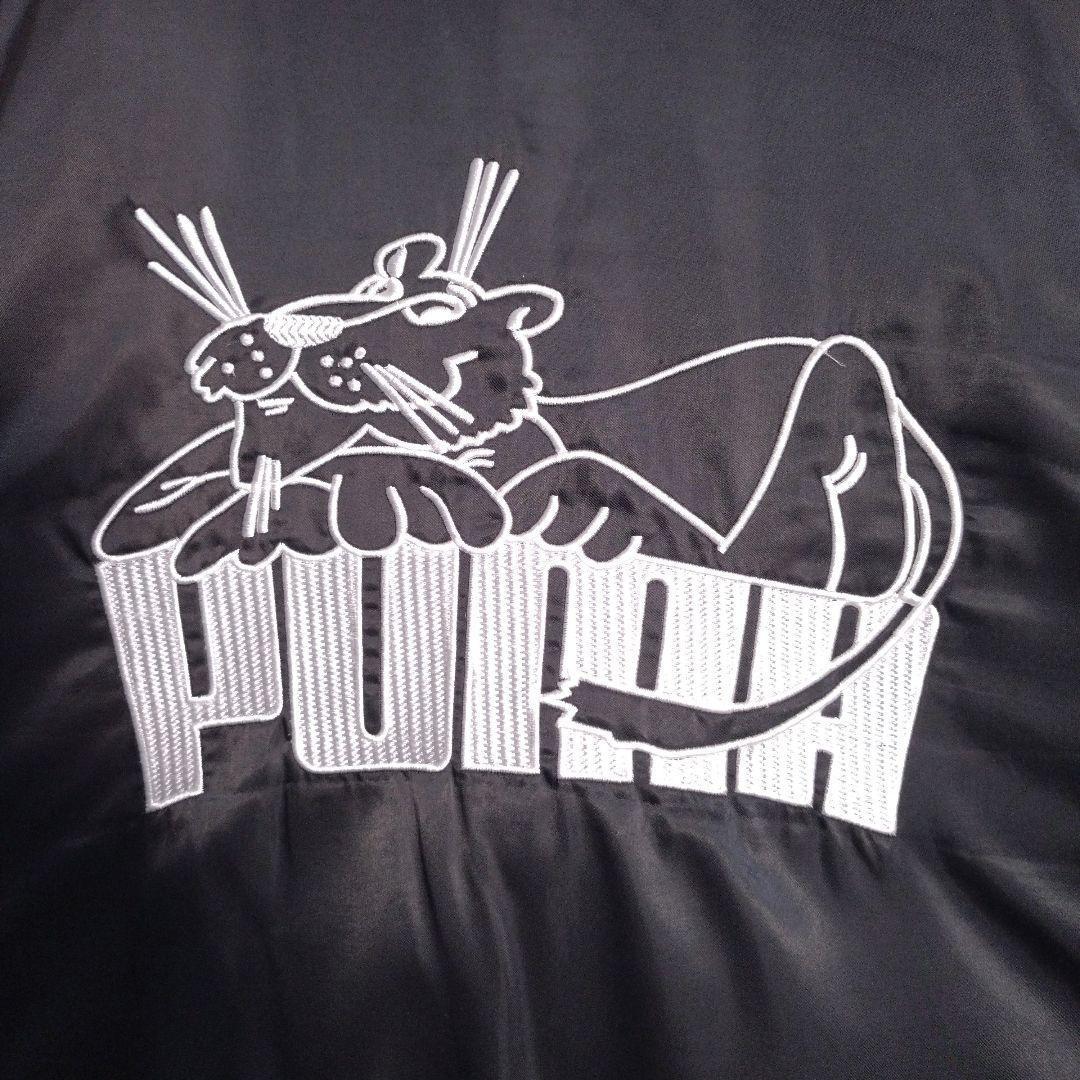 プーマ★ピンクパンサー 刺繍 切替 中綿 スタジャン ナイロンジャケット XL