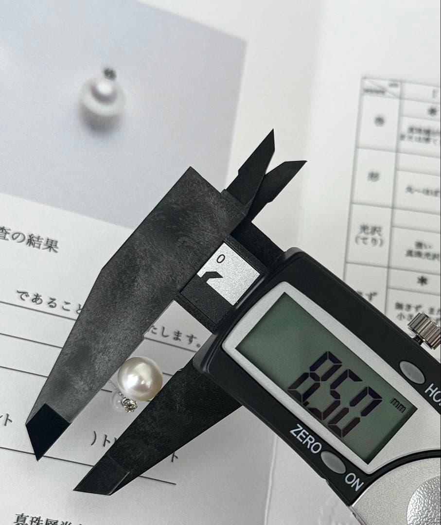ク*ラ様 美品花珠級強テリアコヤ真珠ダイヤモンドピアスpt900プラチナ2WAY