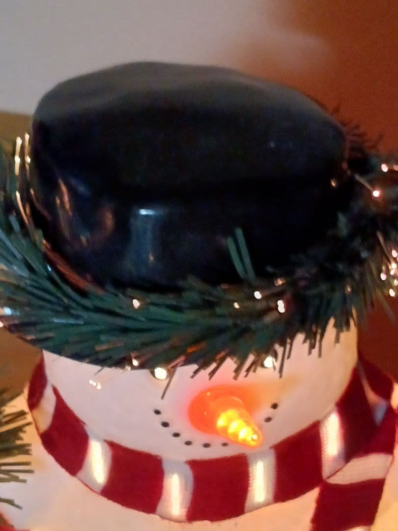 【レトロ】クリスマス　スノーマン　イルミネーションライト 2点セット