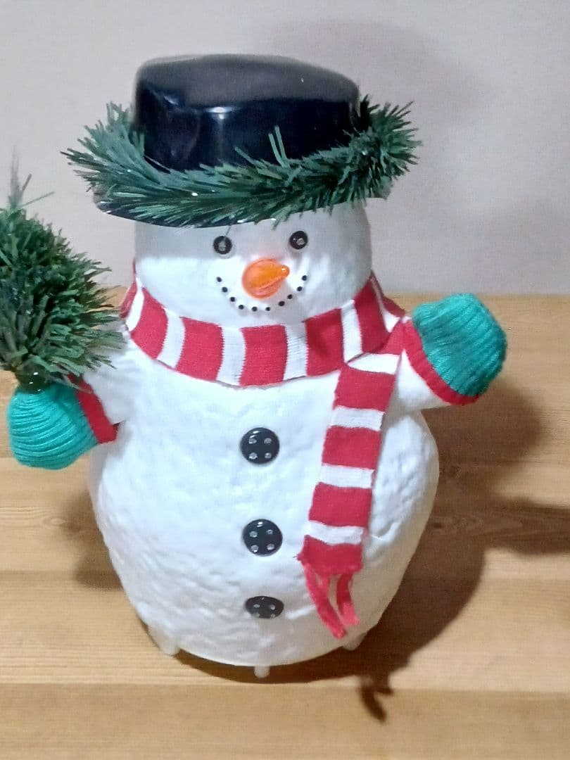 【レトロ】クリスマス　スノーマン　イルミネーションライト 2点セット