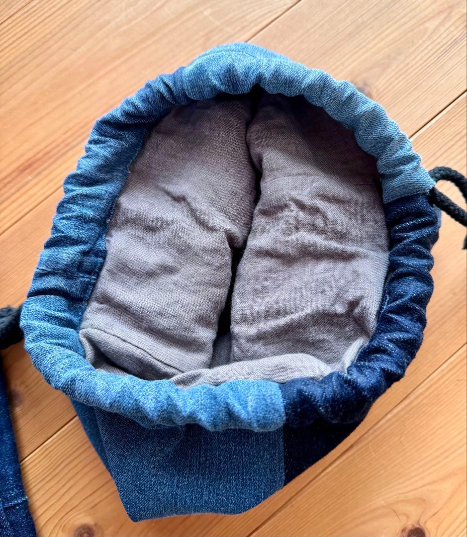 無印良品 つながる服 デニムパンツ 巾着 ２点セット まとめて