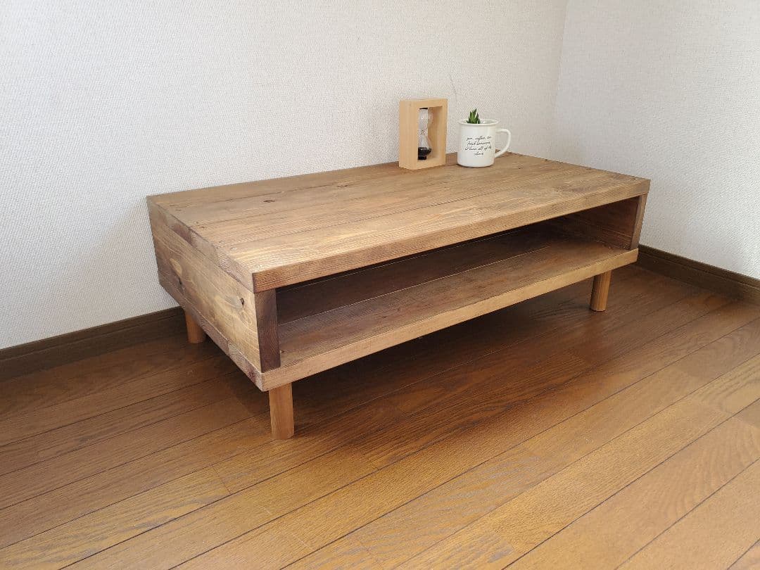 ハンドメイド　コーヒー台　テレビ台　ローテーブル