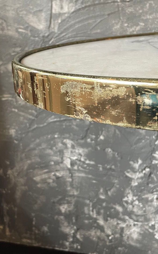 ビンテージ/カサブランカ/カフェテーブル/ラウンドテーブル/鉄脚/大理石/喫茶店