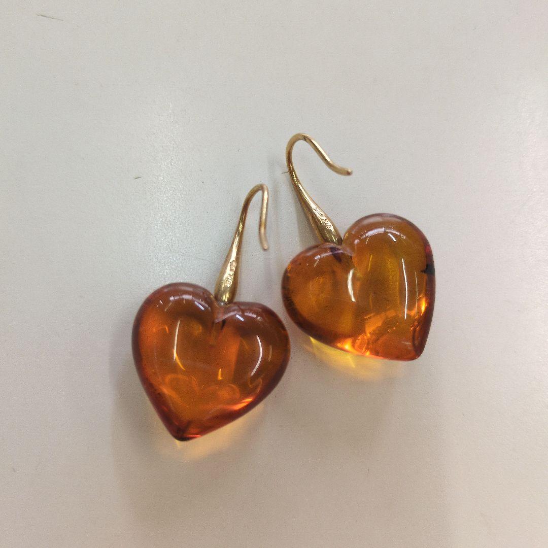 スタージュエリー　琥珀　ピアス