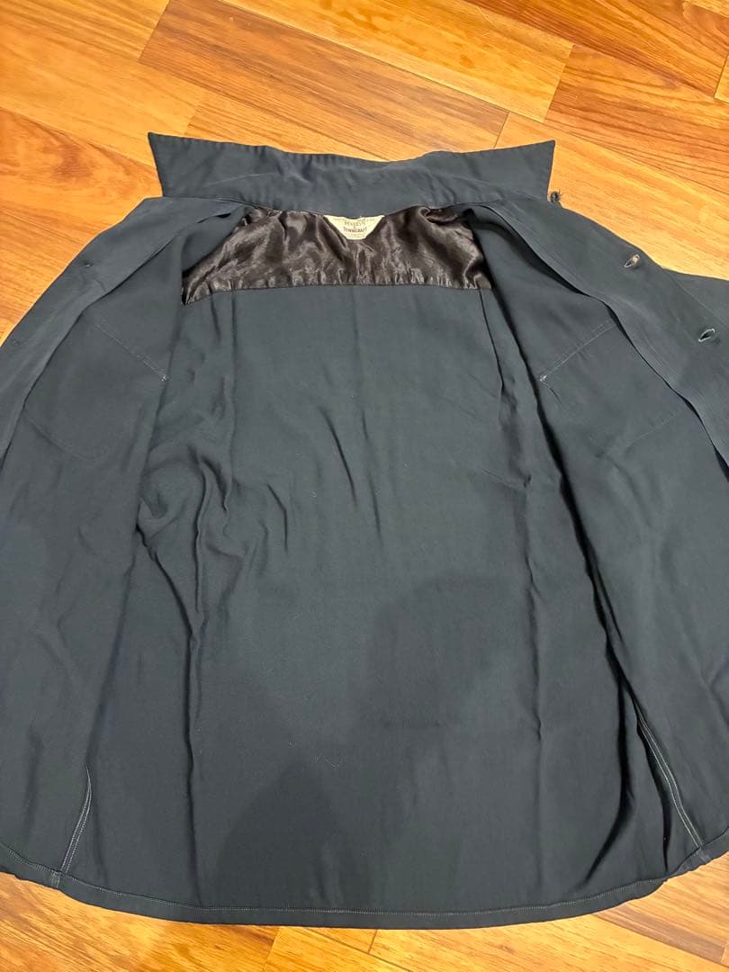 1950s towncraft タウンクラフト ブラック レーヨンギャバシャツ