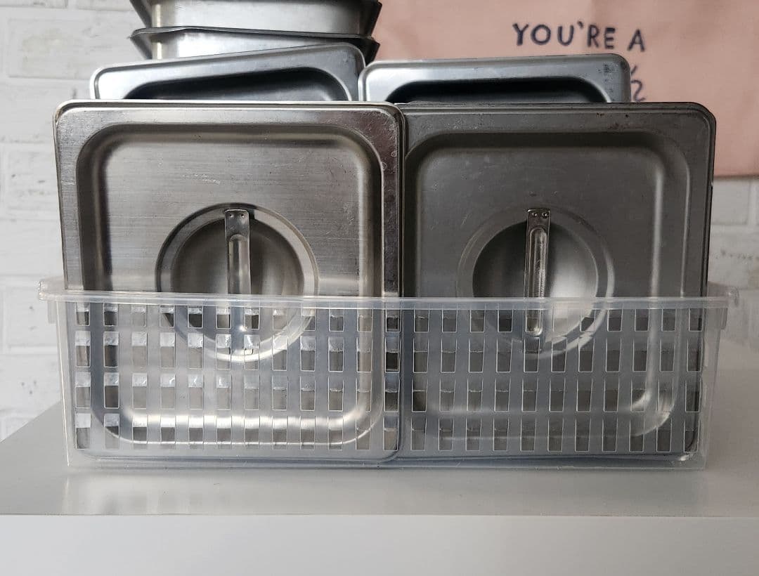 ★~12/14.値下げ中★業務用ステンレス蓋付きバット 18個セット