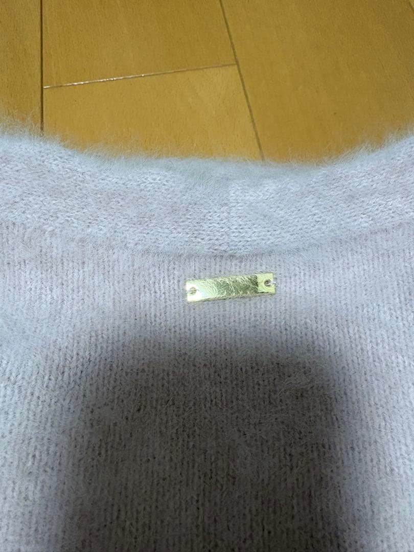 Lounge dress FURカシミヤVニット　ピンク