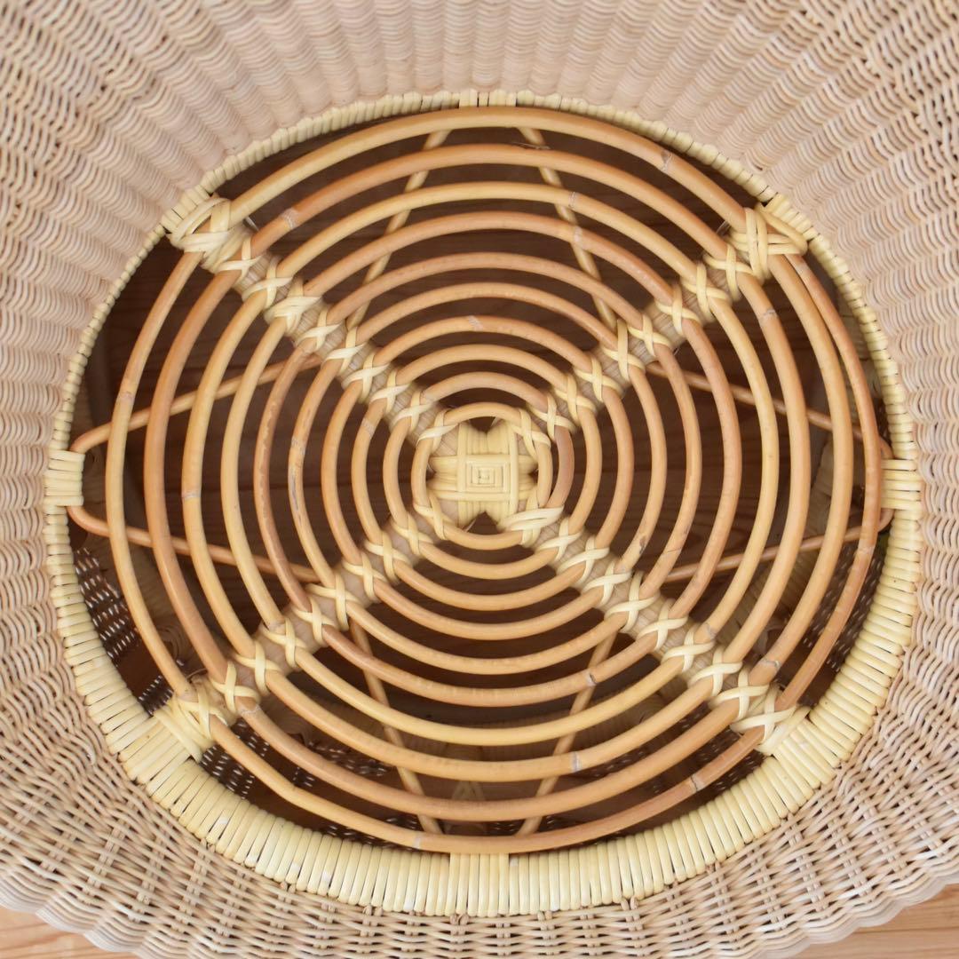 YMK長岡　剣持勇　ラウンジチェア　アームレスチェア　ラタン　籐