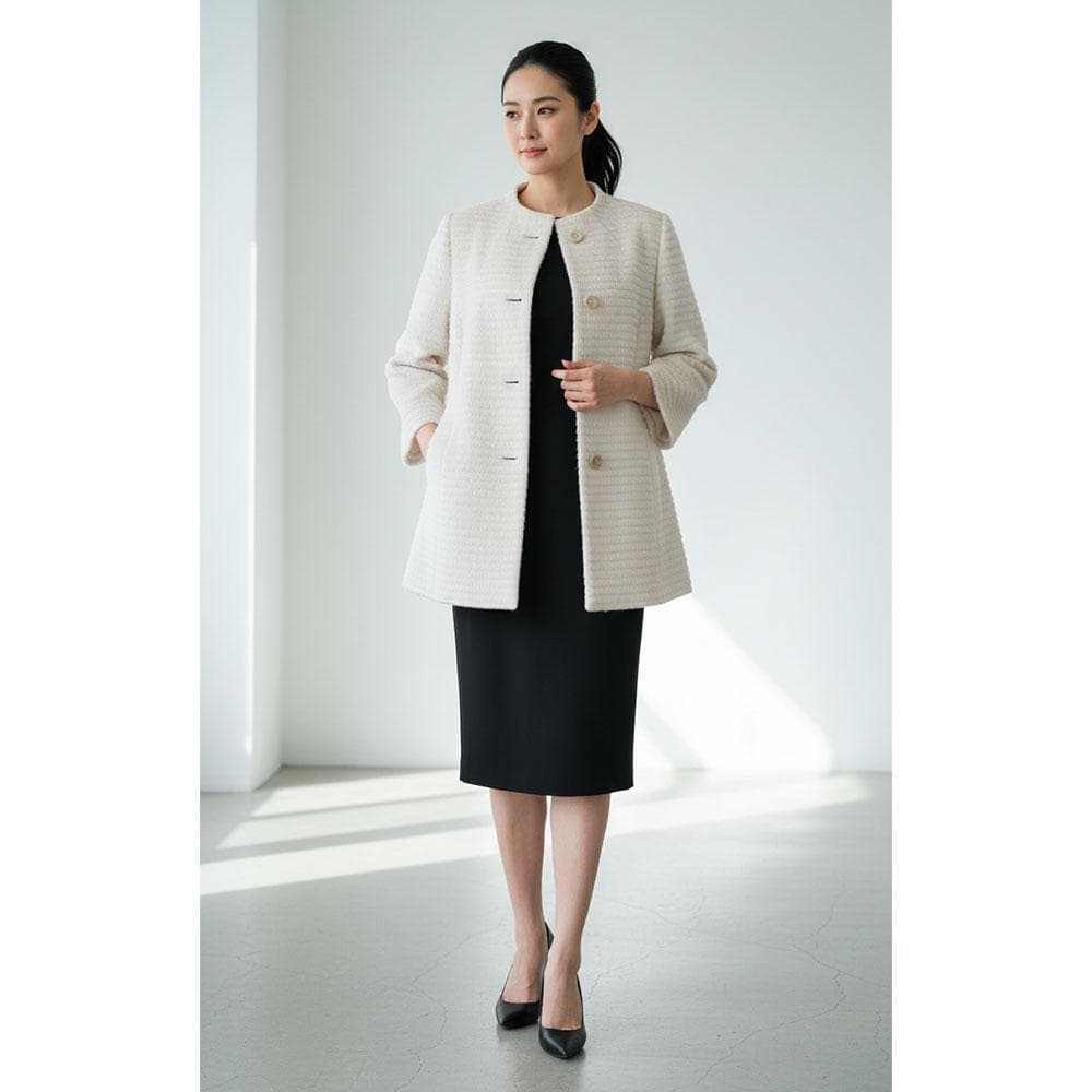 美品 レリアン AGNONA 高級生地 シャギーコート アルパカ ウール 日本製