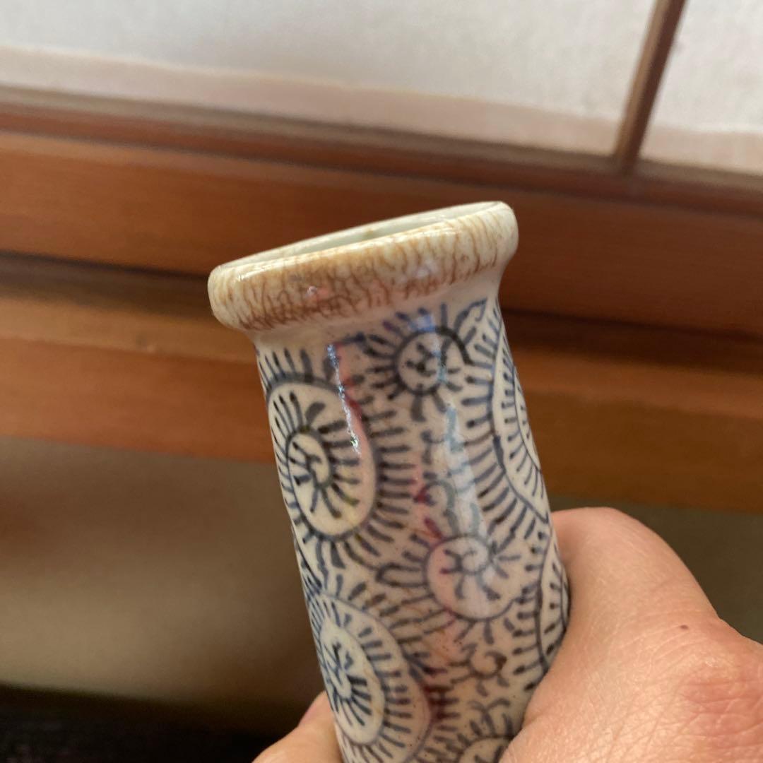 専用　切米焼　染付たこ唐草鳥文大徳利