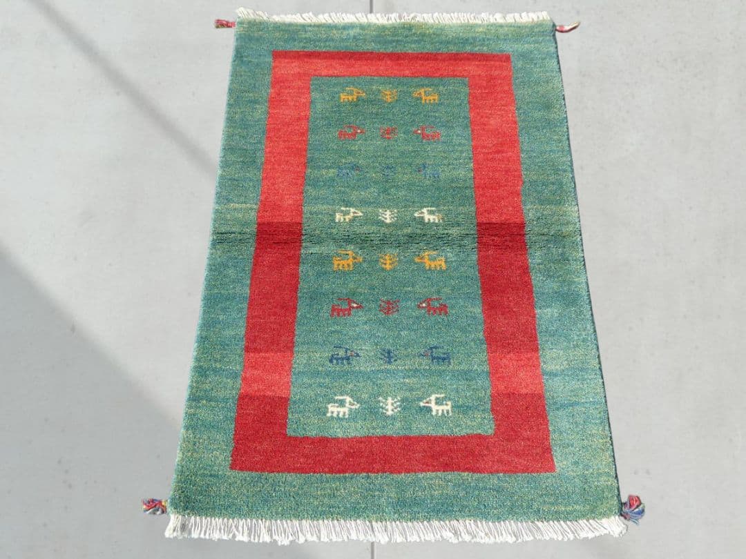 ⭐️タイムセール⭐️　119×80cm　ギャッベ　ペルシャ絨毯　イラン産　手織り