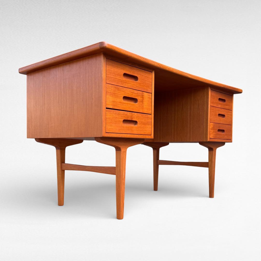 クロロス Foundation バックシェルフデスク R2 北欧 チーク材